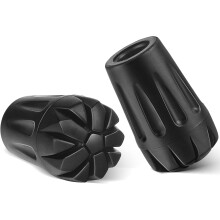 Durable Replacement Rubber Tips for Trekking Poles, Universal Anti-Slip Hiking Stick Caps Shock Absorbing Pole Accessories, Rubber Tips with Built-In