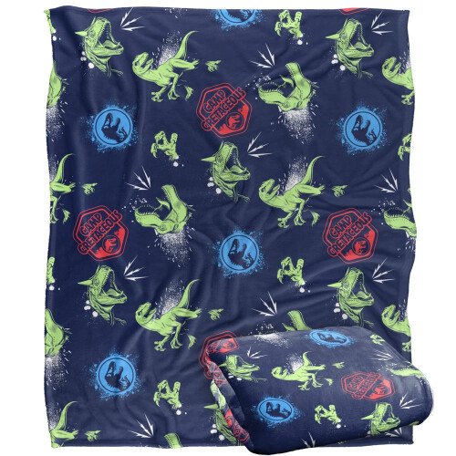 Jurassic Park Jurassic Park Camp Cretaceous Graffiti Blanket 1