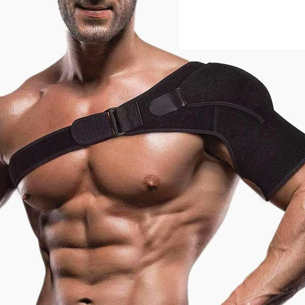 Shoulder Stabilizer Support for Injury Prevention - Premium Neoprene Shoulder Brace with Adjustable Compression Wrap - Universal Design for Torn Rotat