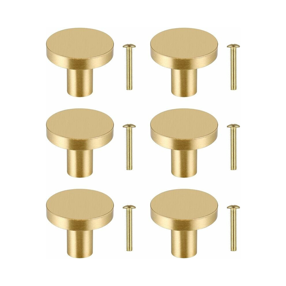 Easy To Install Golden Champagne Cabinet Knobs, Modern Minimalist Look For Your Home, Solid Brass Material Ensures Durability, Elegant Brushed Finish 9173940297593