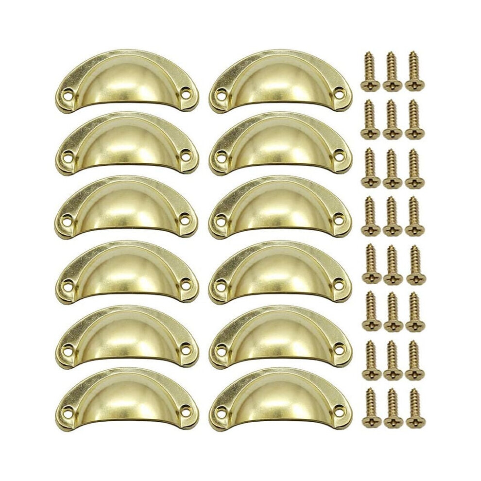Retro Style Decorative Pulls For Your Home, Sturdy Metal Alloy Construction, Antique Imitation Style, Half Moon Shaped Shell Handles, Semicircle 9128293160902