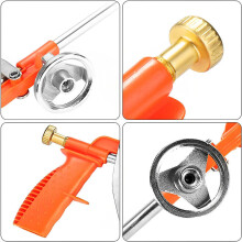 Pistola de espuma profissional, em alumínio, com design ergonômico, ideal para construção, montagem, aplicação de espuma de poliuretano e