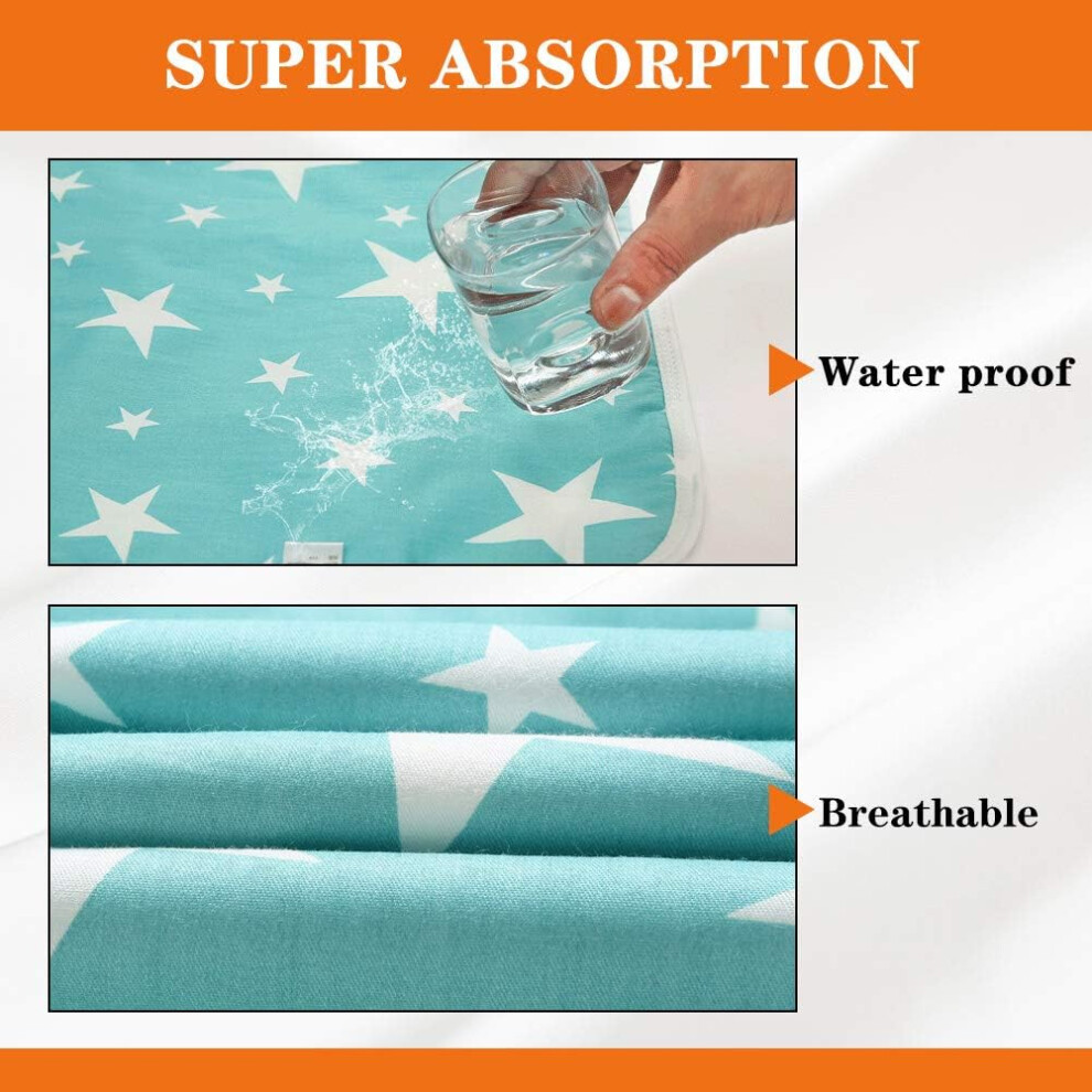 Changing Pad for Baby, Quick Urine Absorption Soft and Absorbent Mat, 2 Sets Portable Toddler Diaper Changing Pad Perfect for Strollers and Play