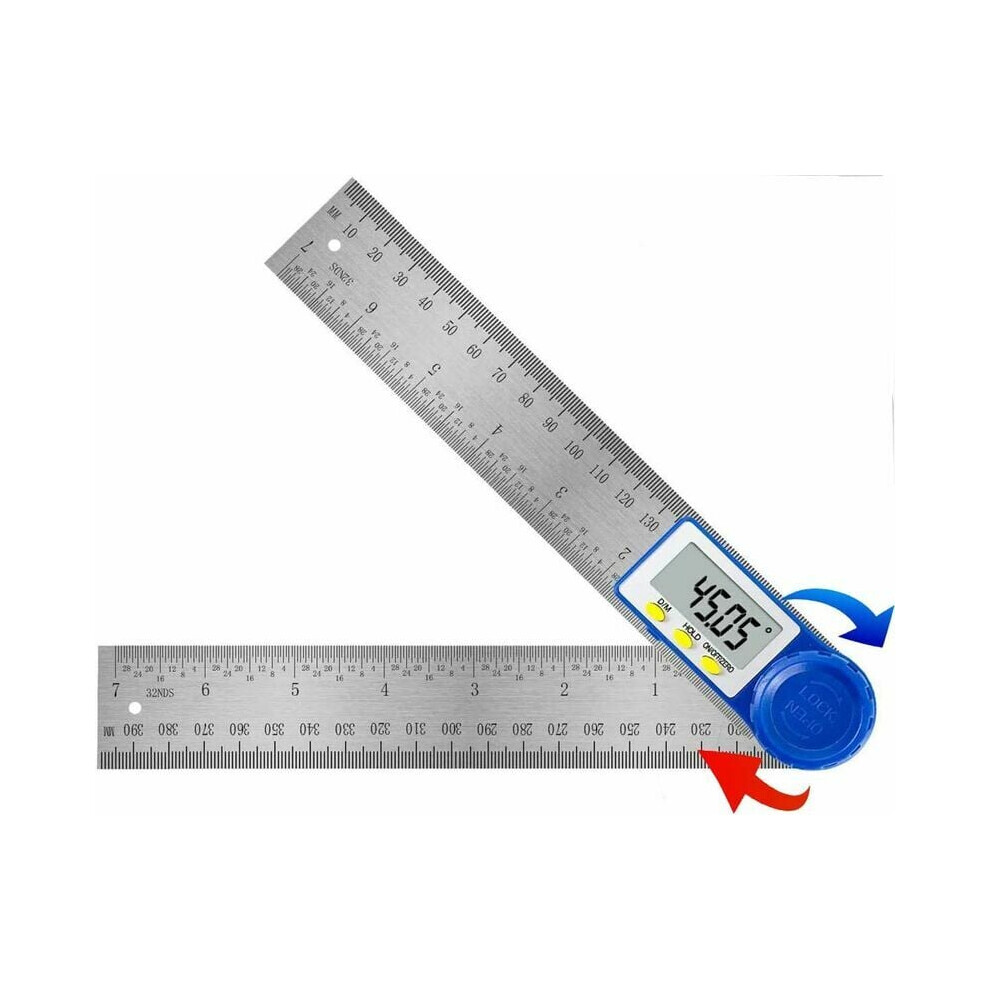 2-In-1 Digital Angle Finder, High Precision Measurement Tool For Woodworking & Metalworking, Lock Function & Wide Application 9405630990386