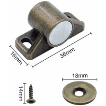 Fecho magnético para porta de armário, trava magnética com forte força magnética, construção em liga de zinco resistente à ferrugem e