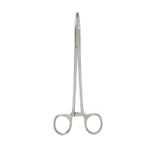 Pinça hemostática para projetos médicos e artesanais, construção em aço inoxidável com mandíbulas serrilhadas, instrumento de precisão com