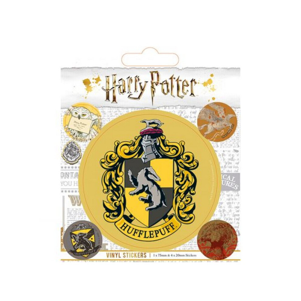 Harry Potter Vinyl Hufflepuff Stickers (Pack Of 5) Black