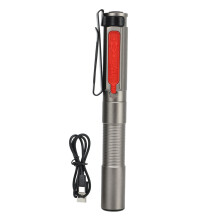 Ultra Compact EDC Flashlight, White Light Red Yellow Illumination Portable Pen Light With Side Light For Professional And Emergency Use