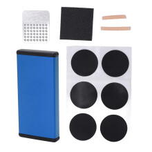 Emergency Bicycle Tire Repair Solution, Lightweight & Ultra Thin Multifunctional Inner Tube Repair Kit with Pre-Glued Repair Patches, Portable Storage
