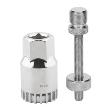 Outil innovant pour l'entretien de l'axe central, outil anti-chute pour un montage facile et sécurisé, fixation du boîtier de pédalier à