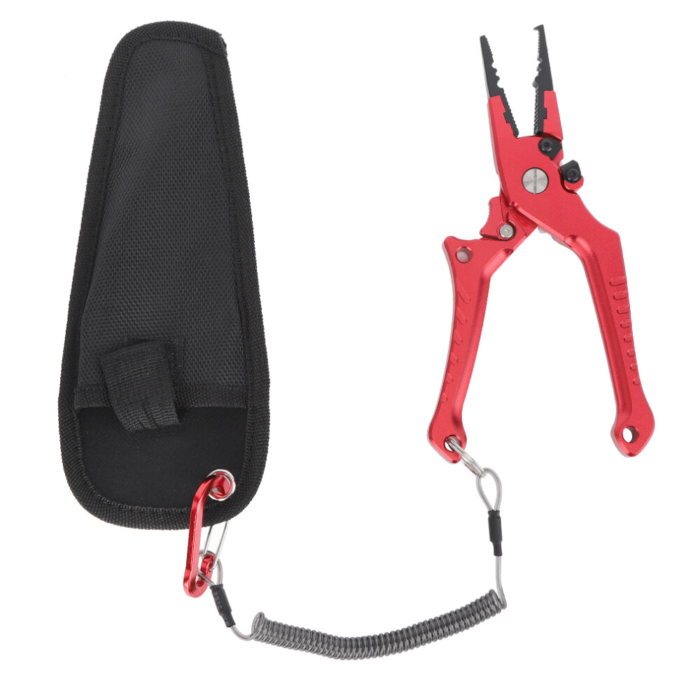 Portable Design Fishing Plier, Multifunctional Aluminum Alloy Pointy Pliers Ergonomic Grip With Anti-Slip Function, Includes High Elastic Fishing 9169997842732