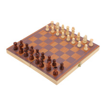Holz-Schachset zum Zusammenklappen – Mittelgröße 30x30cm für Kinder & Erwachsene