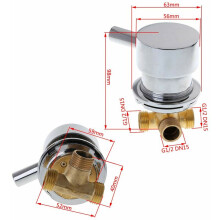 Thermostatische mengkraan voor douchesysteem, handmatige temperatuurregeling voor warm en koud water, met duurzame keramische cartridge, universeel