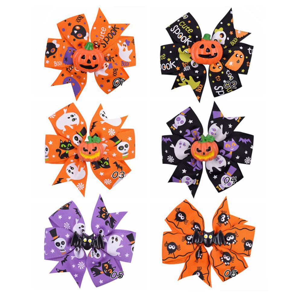 Halloween Decoration, Silver Alligator Clips Grosgrain Ribbon Hair Pins, Wide Application Parties For Teens Toddlers Easy To Match With Various