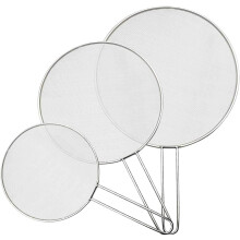 Anti-Splash Oil Screen, Fine Mesh For Reducing Or Eliminating Oil Stains In The Frying Pan, Silicone Handle Ensures Safe Cooking, Multi-Use Flour