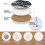 Luxurious Home Decor: Protective Cork Base Coasters, Ceramic Stone Set for Elegant Table Protection, Marble Surface Pattern Adorns Your Space, 6pcs 3