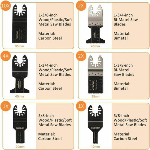 Special Design Oscillating Tool Blades, Quick Release For Durable Multi Tool & Universal Interface, 28PCS 2