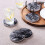 Luxurious Home Decor: Protective Cork Base Coasters, Ceramic Stone Set for Elegant Table Protection, Marble Surface Pattern Adorns Your Space, 6pcs 6