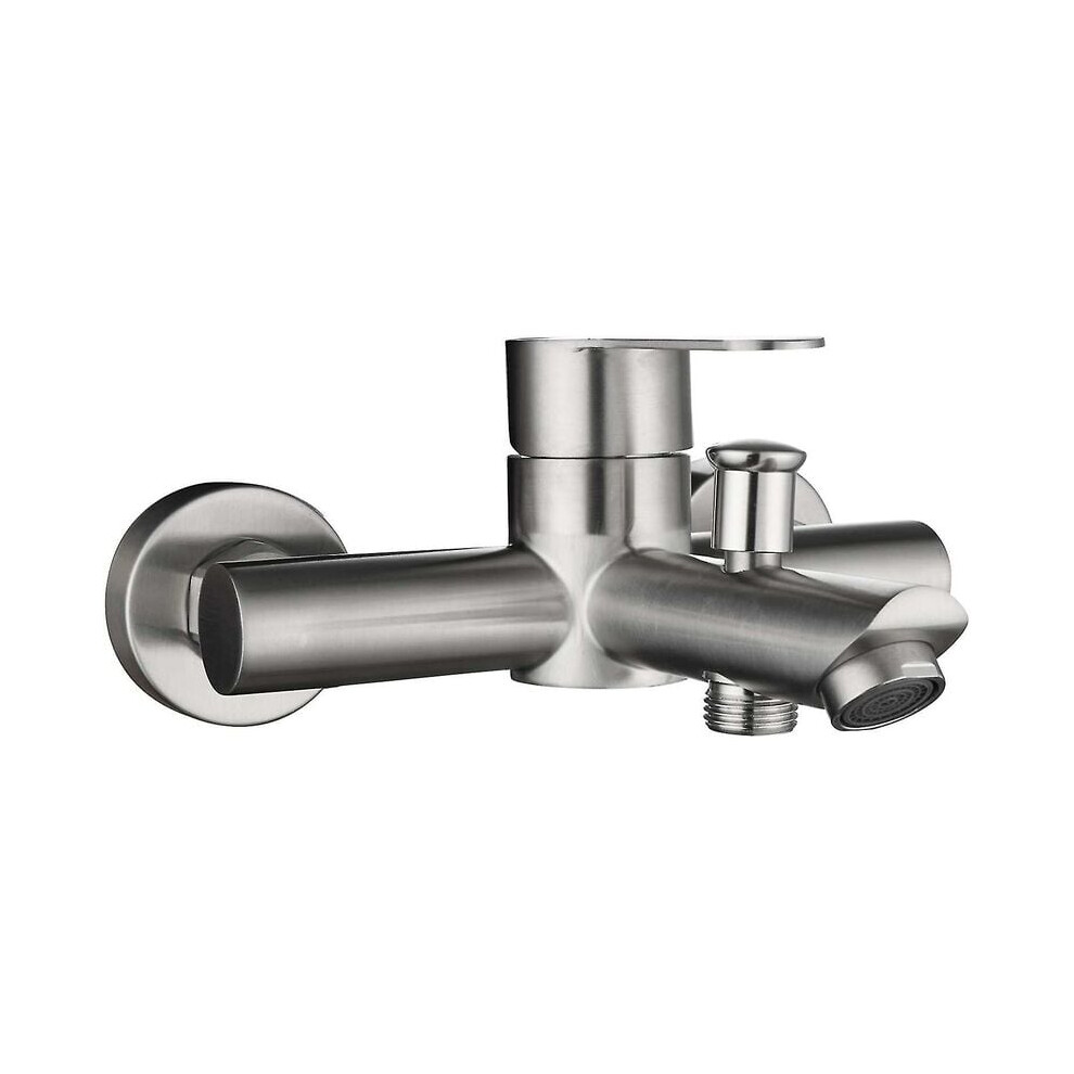 Adjustable Rain Shower, Waterfall Tub Spout Wall Mount Tub Faucet With Solid Brass Construction, Brushed Nickel Finish For Spa-Like Experiences 9128293161503