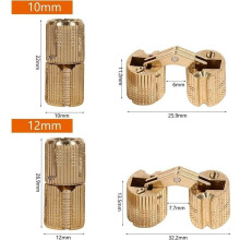 Elegant Cabinet Guardians, 12Mm Brass Concealed Hinges, Flexible Hidden Design For Seamless Aesthetics, Easy Installation And Smooth Silent Operation