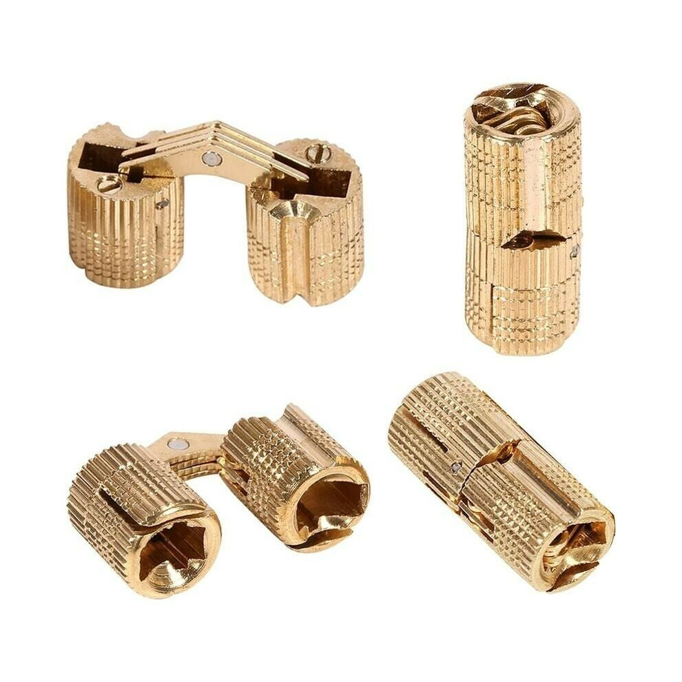 Graceful Decor Elements, 12Mm Brass Concealed Hinges, Anti-Rust Durability And Flexible Hidden Design For Furniture Hand, Counters And Tables 9433291692615