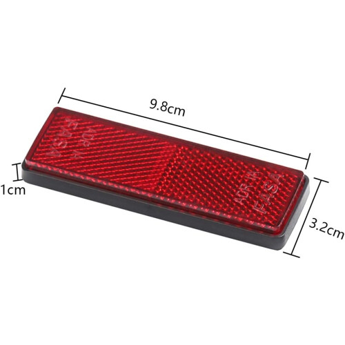 Rectangular Stick-on Reflector For Enhanced Night Visibility, Self Adhesive Universal Fit Design Ensures Easy Installation And Strong Adhesion, 1