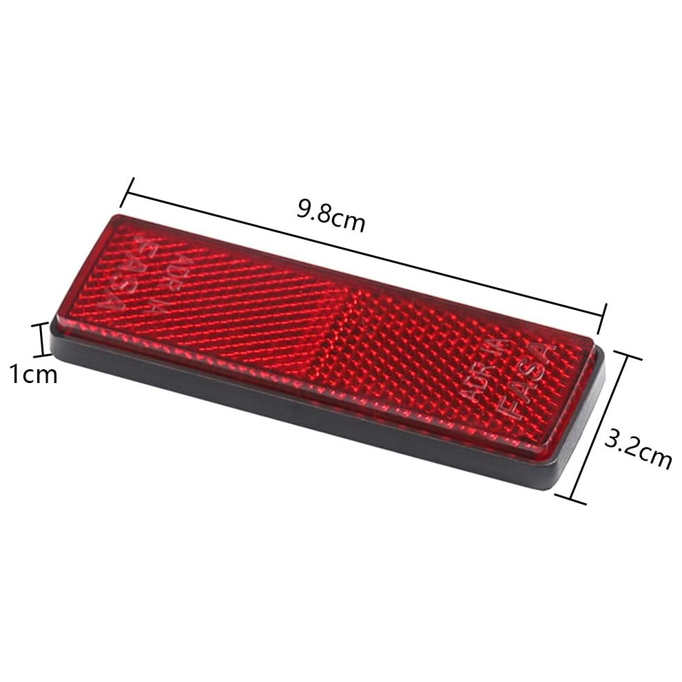 Rectangular Stick-On Reflector, Universal Fit For Night Visibility Enhancement, With Strong Adhesive Back And Weather Resistant Properties For Safe 9169997216588
