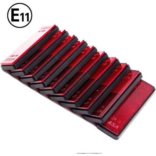 Rectangular Stick-on Reflector For Enhanced Night Visibility, Self Adhesive Universal Fit Design Ensures Easy Installation And Strong Adhesion, 2
