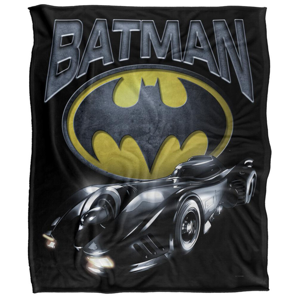 Batman Batmobile Logo Blanket