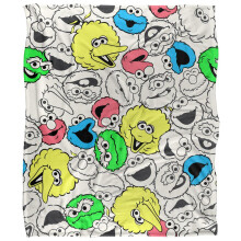 Sesame Street Character Heads Blanket