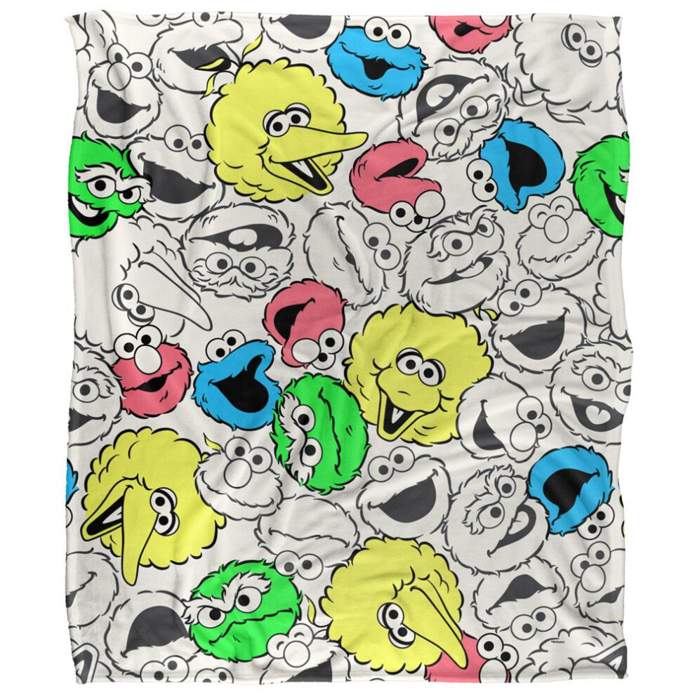 Sesame Street Character Heads Blanket