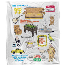 Friends The One WIth The... Icons Blanket
