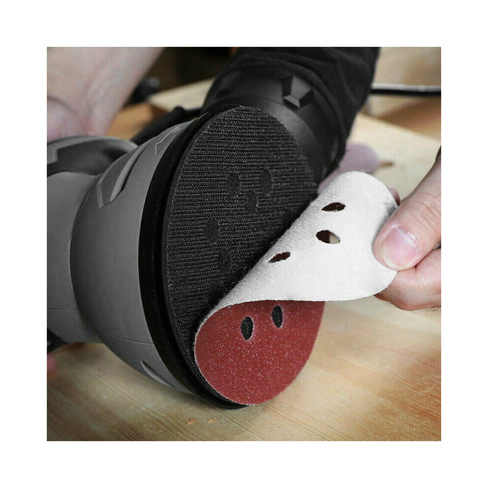 Orbital Sander Compatible Sanding Discs, 100Pcs Red-Brown Aluminum Oxide Abrasive For Dust-Free Operation, Smooth Finish Sand Papers (125Mm) 9169997216243