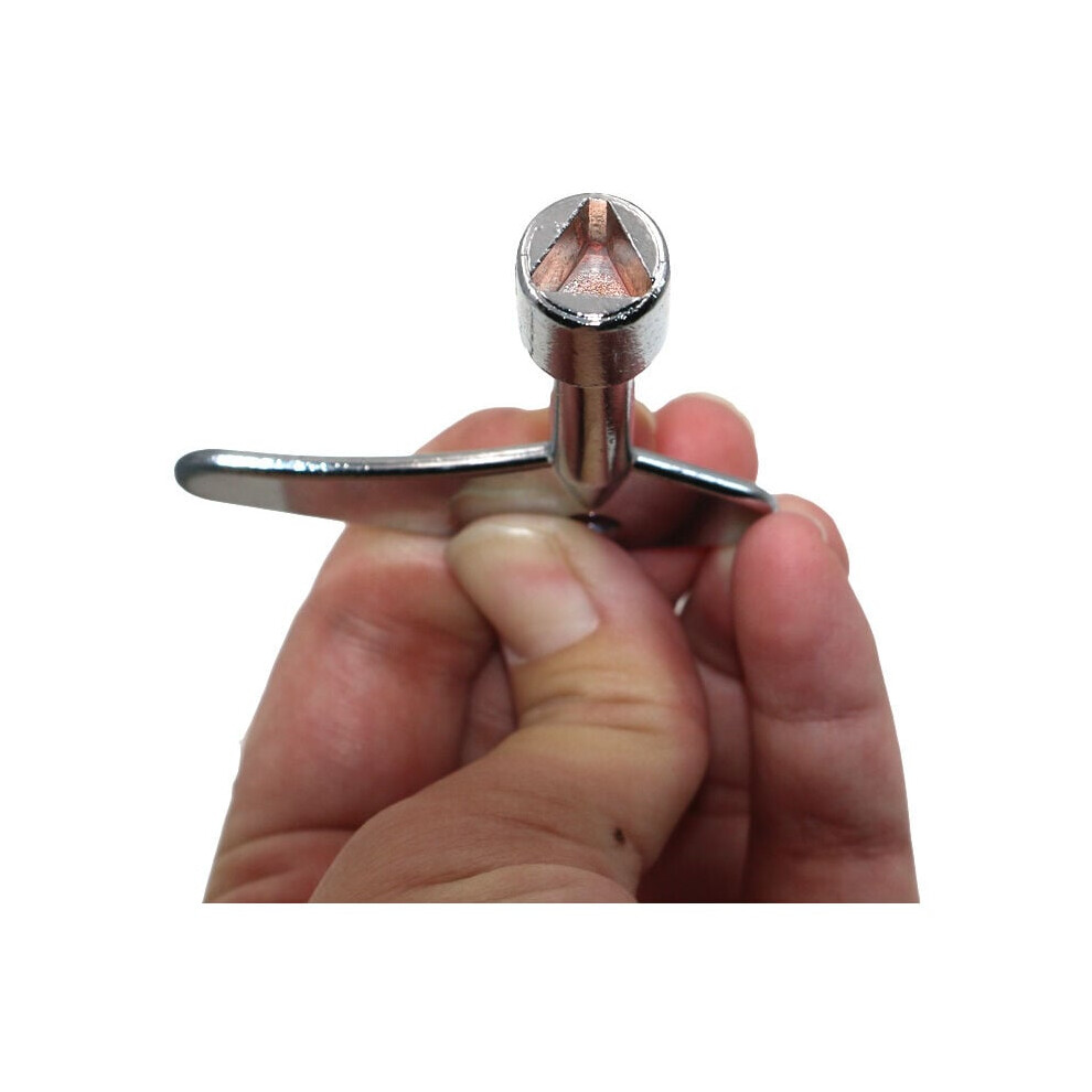 Sickle-Shaped Triangle Spanner Key, Zinc Alloy Triangular Handle For Electrical Valves Water Gas Train Elevator Door Lock Keys Universal Utility Tools 9169997215888
