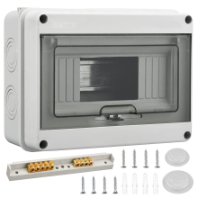 Boîte de distribution en saillie pour systèmes électriques, installation facile, boîtier étanche avec protection IP65, circuit résistant aux