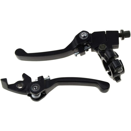 Manete de embreagem e freio universal para motocicleta, ajustável para guidões de 7 a 8 polegadas, compatível com a maioria das motos pit trail e