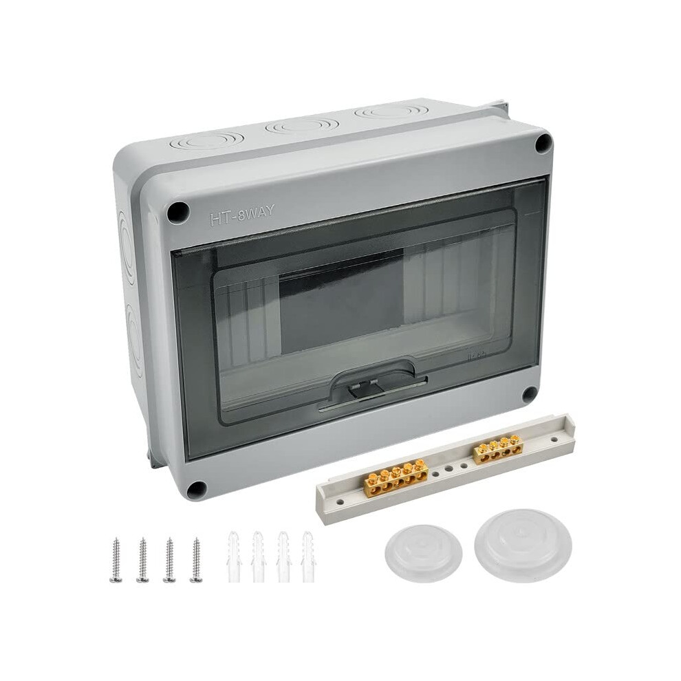 Electrical Enclosure, Din Rail Mount Protection Box With Clear Cover, Abs Material Circuit Breaker Case For Easy Installation And Insulation Design 9128293131810