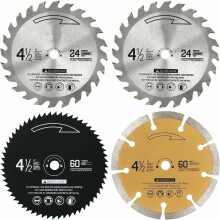 Arbor 3/8" Circular Saw Blade Set, Carbide Teeth TCT & HSS Blade for Fast Cutting Metal & Non-Ferrous Metals, Extensive Applications for Professional