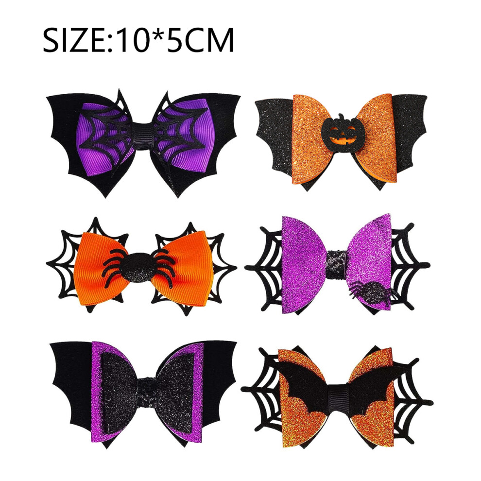 Bat Wing Hair Decor Halloween Hair Clips, Wide Application Hair Accessories Glitter Halloween Accessories for Versatile Costume Enhancer and Mix