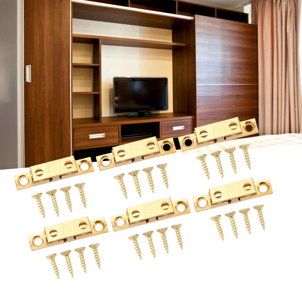 Brass Cabinet Door Catch 50Mm / 2In Gold Screw Closet Latch 9461370699026