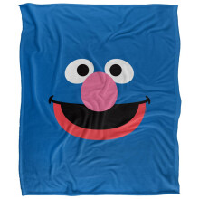 Sesame Street Face Grover Blanket