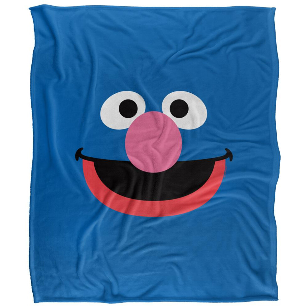 Sesame Street Face Grover Blanket Multicoloured