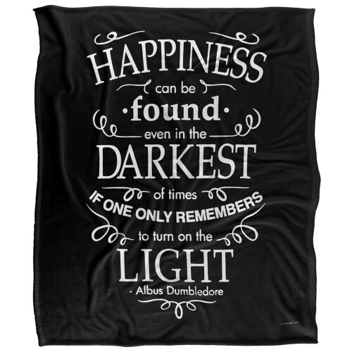 Harry Potter Harry Potter Happiness Can Be Found Quote Dumbledore Blanket