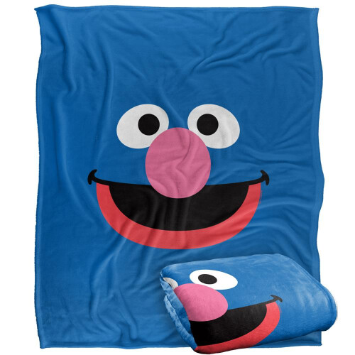 Sesame Street Sesame Street Face Grover Blanket 2