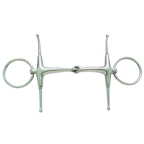 (5in, Silver) Korsteel Stainless Steel Jointed Fulmer Snaffle Bit