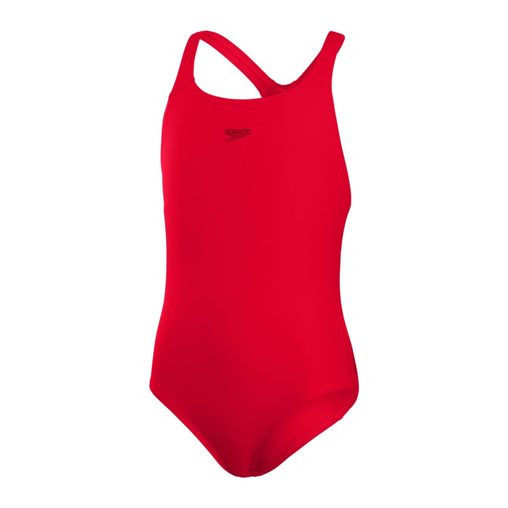 Speedo Girls Medalist Endurance+ One Piece Swimsuit Red