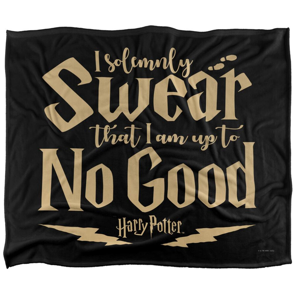 Harry Potter I Solemnly Swear Marauders Map Blanket Multicoloured