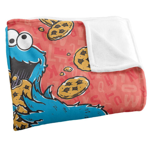 Sesame Street Sesame Street Drawn Cookie Monster Blanket 1