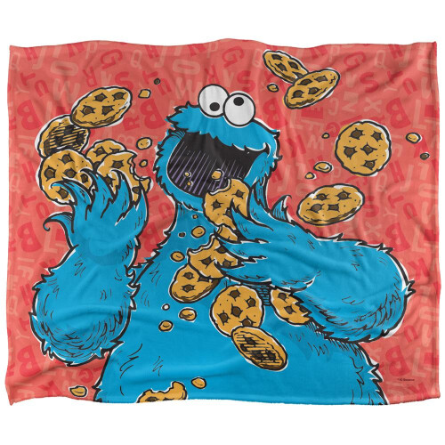 Sesame Street Sesame Street Drawn Cookie Monster Blanket