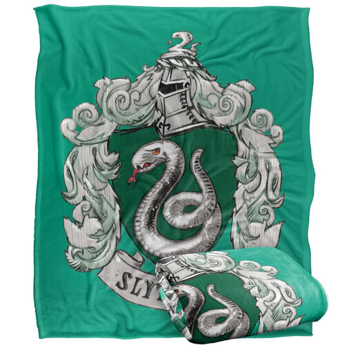 Harry Potter Harry Potter Slytherin Stitched Crest Blanket 2